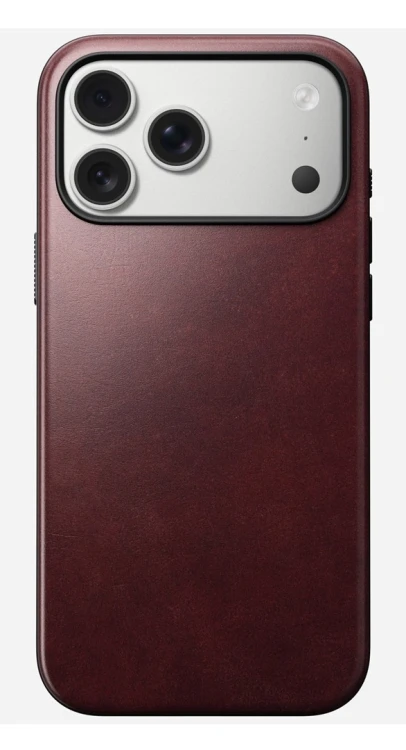 Nomad Modern Leather Case pokrowiec na telefon komórkowy 17,5 cm (6.9") Bordowy