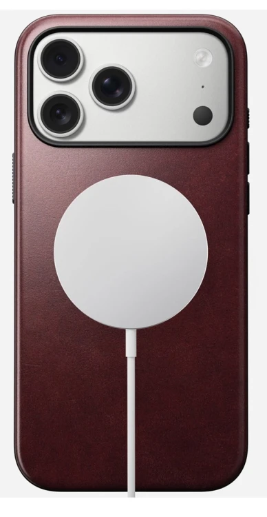 Nomad Modern Leather Case pokrowiec na telefon komórkowy 17,5 cm (6.9") Bordowy