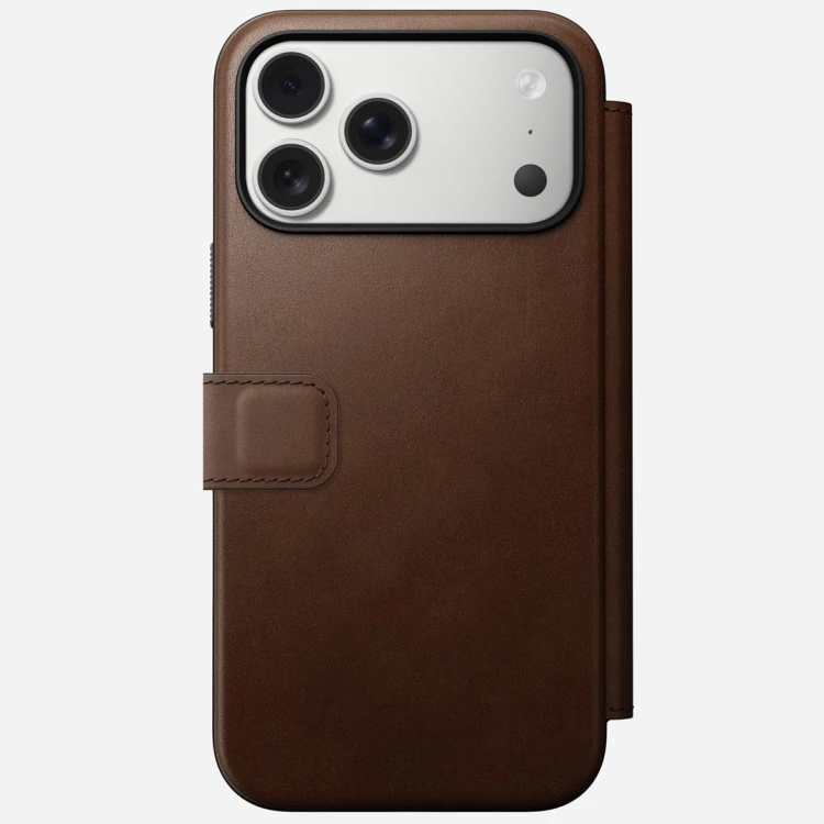 Nomad Modern Leather Folio pokrowiec na telefon komórkowy 17,5 cm (6.9") Brązowy