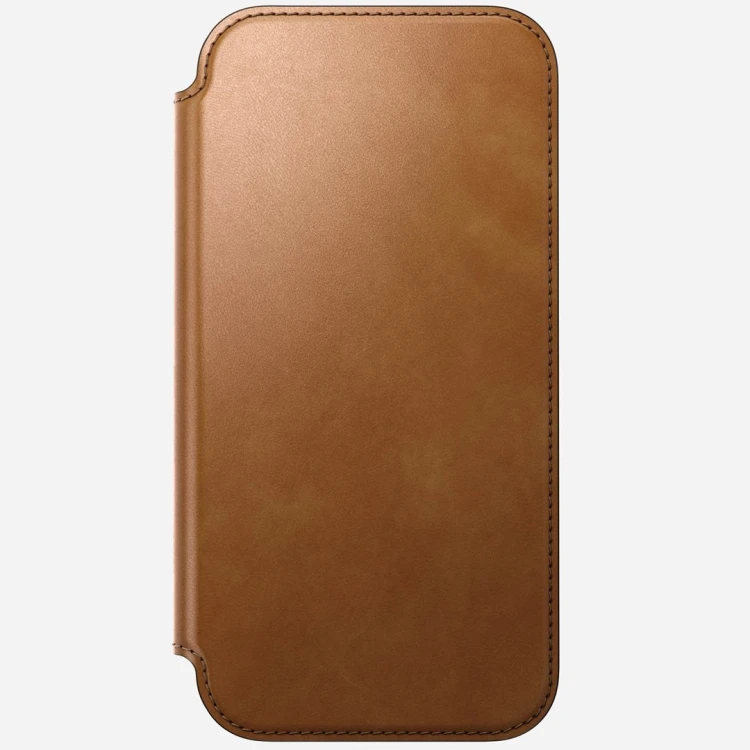 Nomad Modern Leather Folio pokrowiec na telefon komórkowy 17,5 cm (6.9") Opalony/Jasnobrązowy