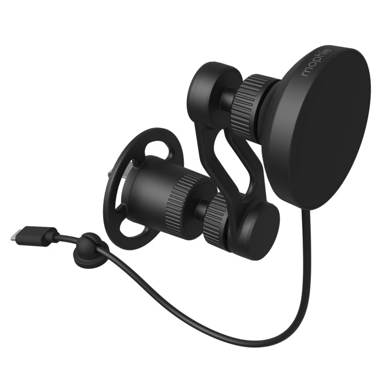 mophie Snap+ Wireless Charging Vent Smartfon Czarny Zapalniczka Bezprzewodowe ładowanie Szybkie ładowanie Automatyczna