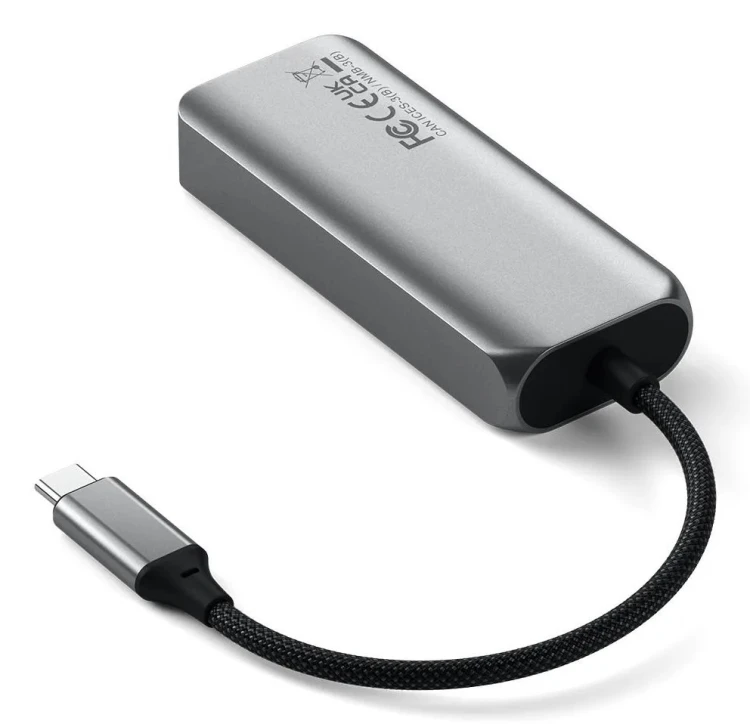 Satechi 4-In-1 USB-C Hub - hub do urządzeń mobilnych USB-C (3x USB-C 3.2 gen2 10Gbps, 2.5 Gigabit Ethernet) (space gray)