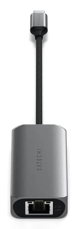 Satechi 4-In-1 USB-C Hub - hub do urządzeń mobilnych USB-C (3x USB-C 3.2 gen2 10Gbps, 2.5 Gigabit Ethernet) (space gray)