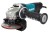 MAKITA SZLIFIERKA KĄT.125mm  GA5093X01 1900W WŁĄCZNIK ŁOPATKOWY, REG.OBR., HAMULEC