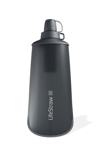 Butelka z filtrem Lifestraw Peak Series Flex Squeeze Bottle 1L - dark grey