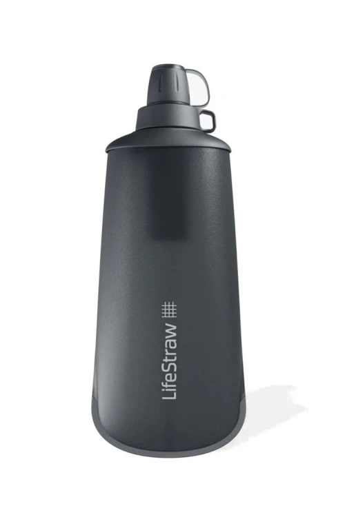 Butelka z filtrem Lifestraw Peak Series Flex Squeeze Bottle 1L - dark grey
