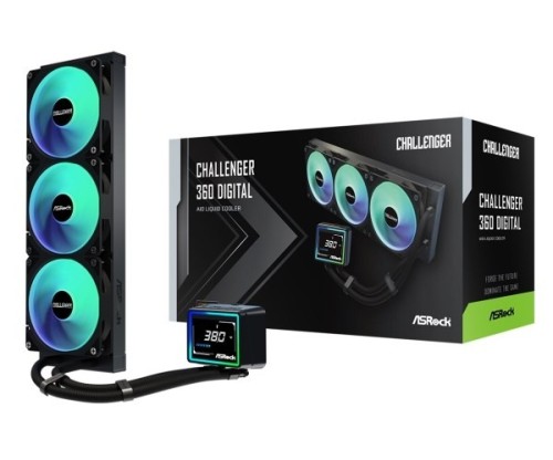 Asrock Challenger 360 Digital Procesor Zestaw do chłodzenia płynami 12 cm Czarny