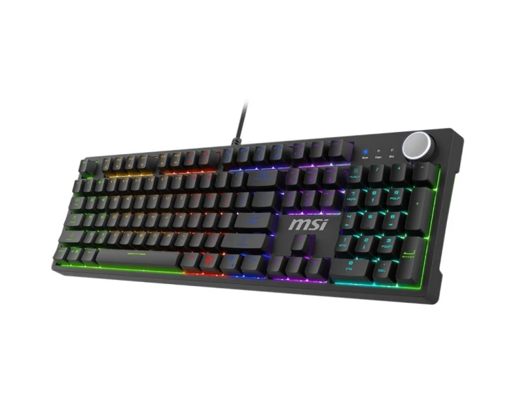 MSI FORGE GK320 RED klawiatura Gaming USB QWERTY Angielski Czarny