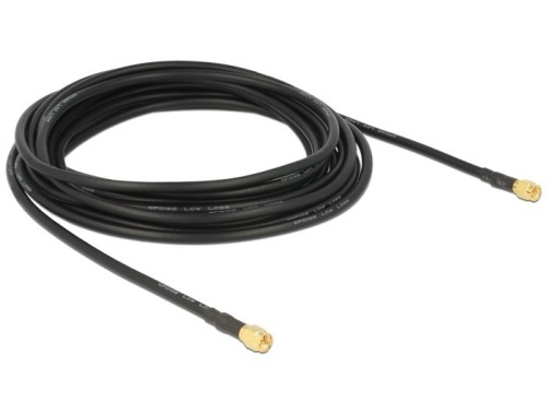 DeLOCK 88891 kabel koncentryczny LMR195 5 m Czarny
