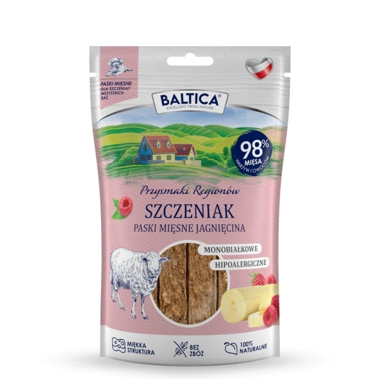BALTICA Przysmaki Mięsne paski Szczeniak Jagnięcina 90g