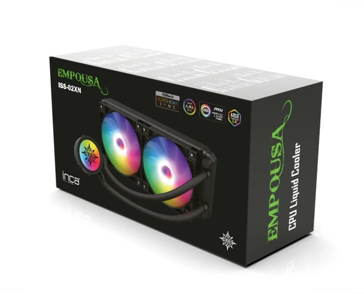 Chłodnica cieczą procesora INCA ISS-02XN 2 x wentylator PWM 120 mm