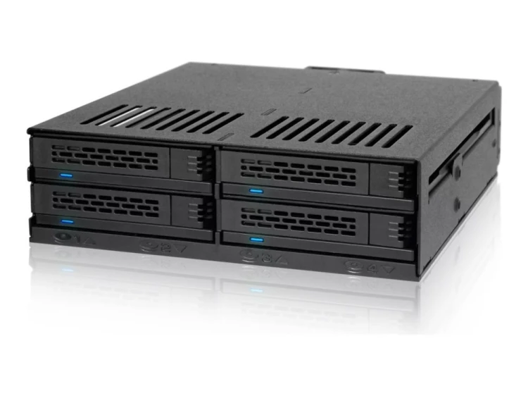 Stacja dokująca Icy Dock MB324SP-B, 0 TB, Serial ATA, Serial ATA II, Serial ATA III, Serial Attached SCSI (SAS), 440 g, Komputer stacjonarny