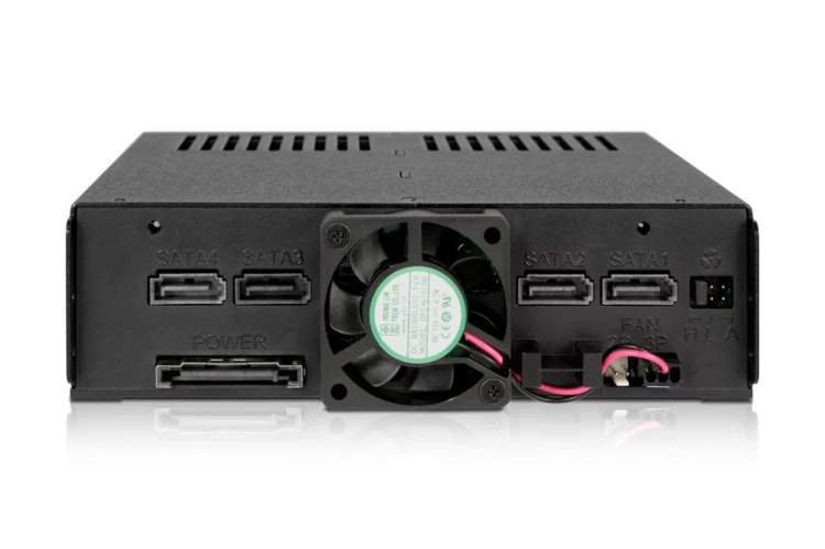 Stacja dokująca Icy Dock MB324SP-B, 0 TB, Serial ATA, Serial ATA II, Serial ATA III, Serial Attached SCSI (SAS), 440 g, Komputer stacjonarny