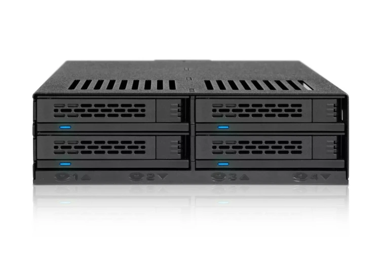 Stacja dokująca Icy Dock MB324SP-B, 0 TB, Serial ATA, Serial ATA II, Serial ATA III, Serial Attached SCSI (SAS), 440 g, Komputer stacjonarny