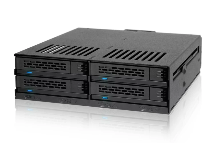 Stacja dokująca Icy Dock MB324SP-B, 0 TB, Serial ATA, Serial ATA II, Serial ATA III, Serial Attached SCSI (SAS), 440 g, Komputer stacjonarny