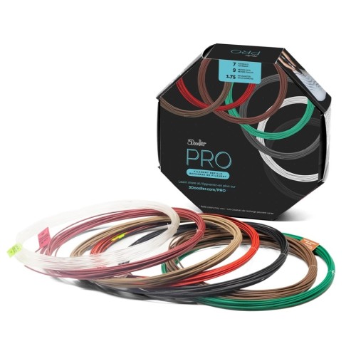 3Doodler PRO-FILLS materiały drukarskie 3D Miedź, Kwas polimlekowy (PLA), Polikwas mlekowy z włóknem węglowym (PLA-CF), Włókno drzewne Miedź, Zielony,