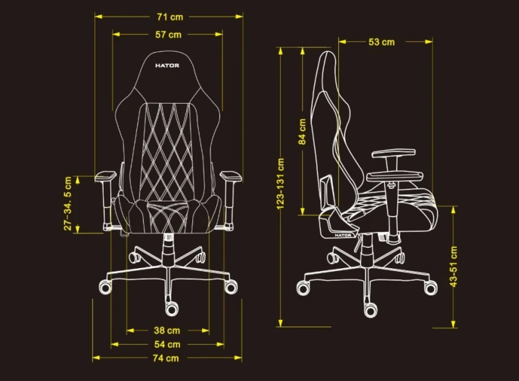 HATOR Darkside 3M Fabric Uniwersalny fotel dla gracza Czarny