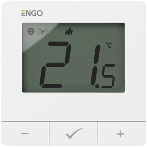 Regulator temperatury ENGO Controls E25-230W, 230V, biały, Internetowy, natynkowy ZigBee/868MHz