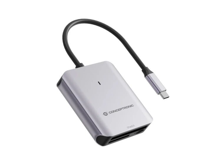 Conceptronic BIAN09G czytnik kart USB 3.2 Gen 2 Type-C Szary