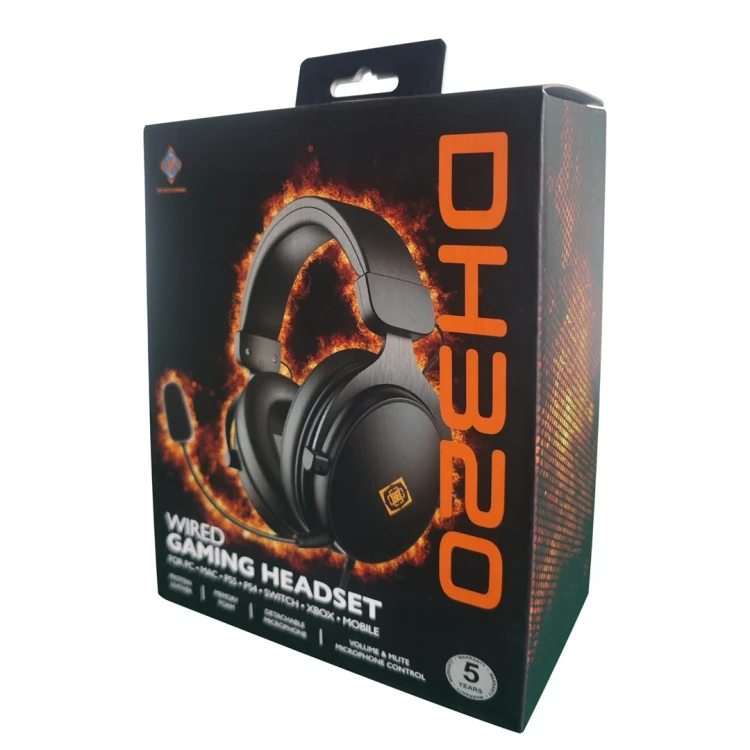 Deltaco Gaming GAM-190 słuchawki/zestaw słuchawkowy Przewodowa Opaska na głowę Czarny