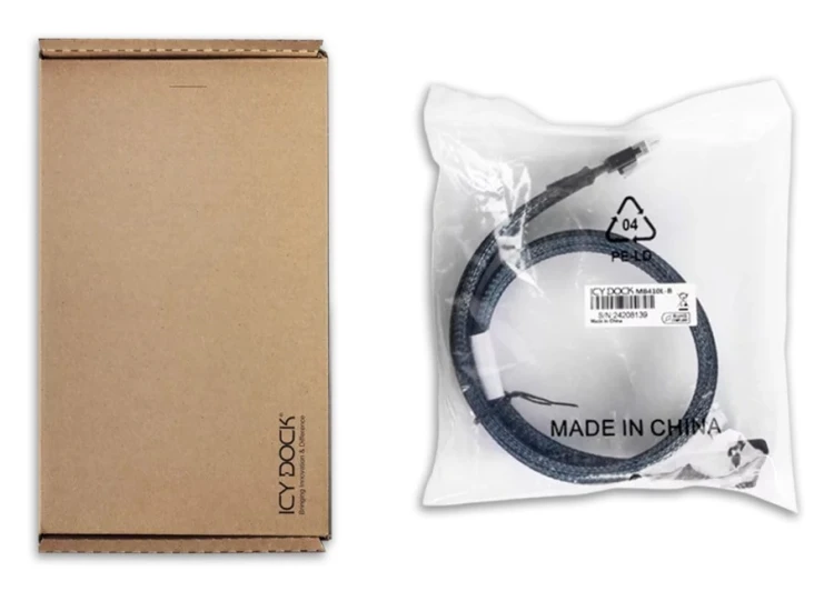 Icy Dock MB410L-B kabel SAS 0,5 m Czarny