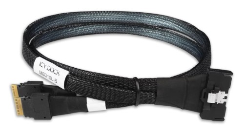 Kabel IcyDock MCIO 8i SFF-TA-1016 do 2x SlimSAS 4i 0,5Metr