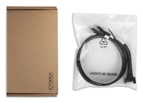 Kabel IcyDock MCIO 8i SFF-TA-1016 do 2x SlimSAS 4i 0,5Metr