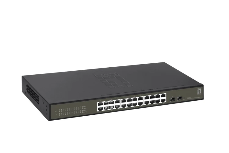 Przełącznik LevelOne Hilbert 26-portowy Gigabit Smart Lite - 24 x Gigabit RJ45 - 2 x Gigabit SFP (GES-2126)