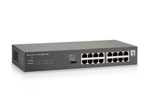 LevelOne GEU-1621 przełącznik sieciowy Gigabit Ethernet (10/100/1000) Szary
