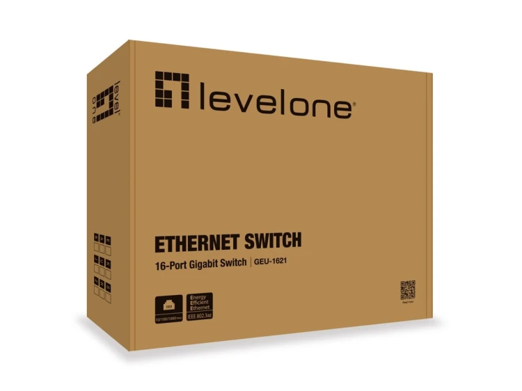 LevelOne GEU-1621 przełącznik sieciowy Gigabit Ethernet (10/100/1000) Szary