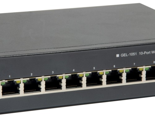 Przełącznik LevelOne GEP-1051 - Inteligentny - 8 x 10/100/1000 (PoE+) + 2 x Gigabit SFP - Biurko, Montaż w szafie - PoE+ (70W)