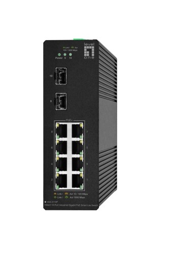 LevelOne IGS-2110P przełącznik sieciowy Zarządzany L2 Gigabit Ethernet (10/100/1000) Obsługa PoE Czarny