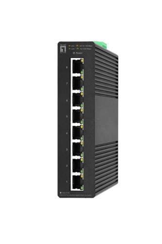 Przełącznik LevelOne Hilbt Industrial GB/SL 8-portowy IP30+DIN 1Gbps