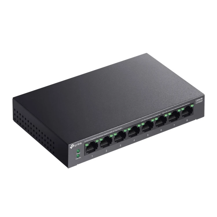 TP-Link LiteWave LS108GP przełącznik sieciowy Nie zarządzany Gigabit Ethernet (10/100/1000) Obsługa PoE Czarny