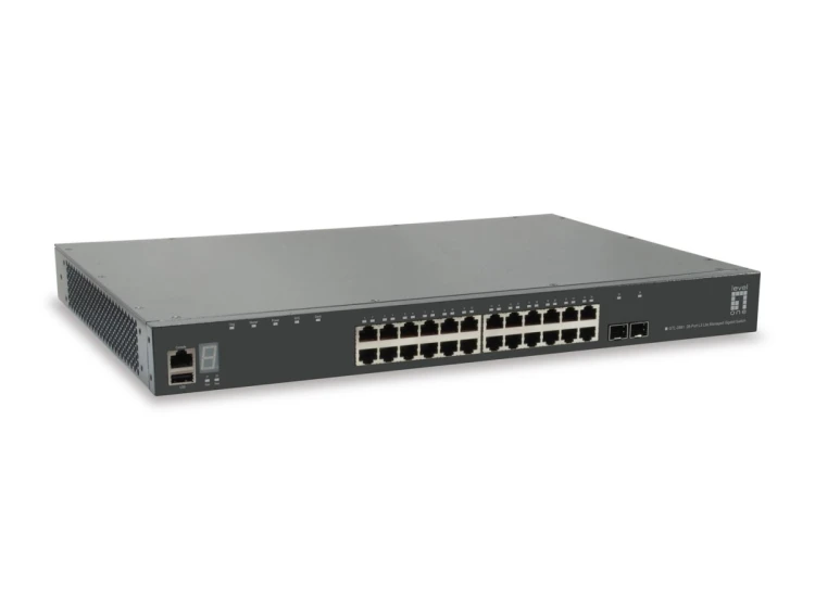 LevelOne GTL-2881 przełącznik sieciowy Zarządzany L3 Gigabit Ethernet (10/100/1000) Szary