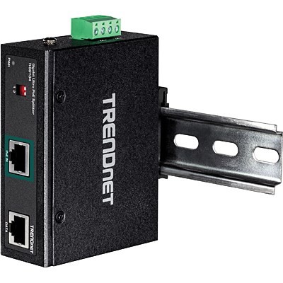 TRENDnet TI-SG104 - Rozgałęźnik PoE (do montażu na szynie DIN) - 95 Watt - Złącza wyjściowe: 1