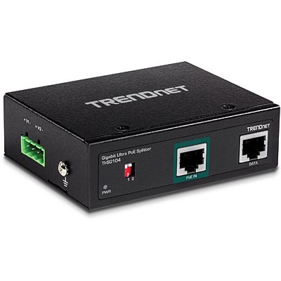 TRENDnet TI-SG104 - Rozgałęźnik PoE (do montażu na szynie DIN) - 95 Watt - Złącza wyjściowe: 1