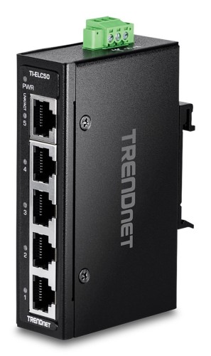 Trendnet TI-ELC50 przełącznik sieciowy Nie zarządzany Fast Ethernet (10/100) Czarny