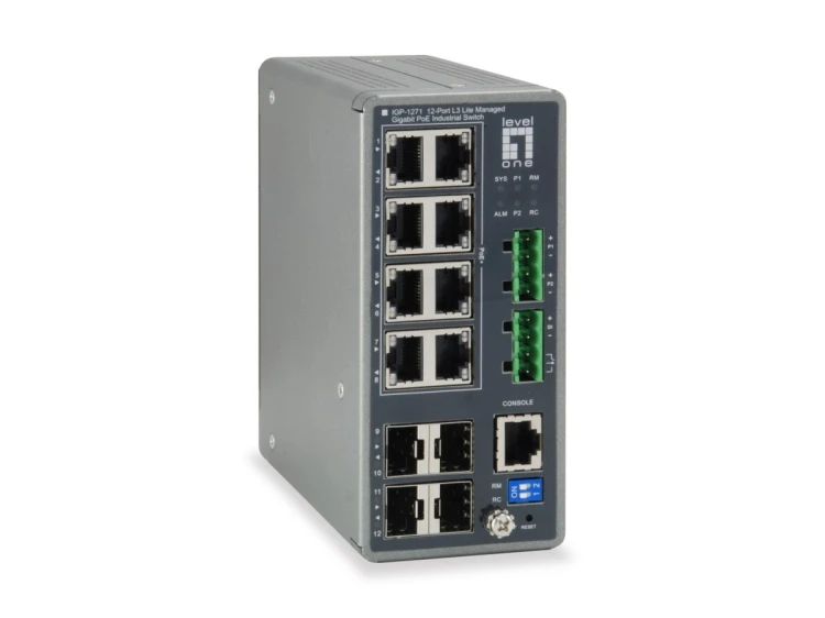 Przełącznik LevelOne TURING Industrial Gb/L3 Managed PoE 240W 1Gbps