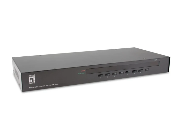 Przełącznik KVM-3208 poziomu pierwszego z 8 portami PS/2-USB VGA