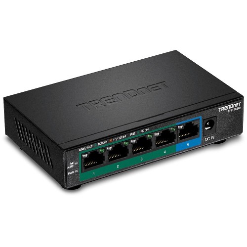TRENDnet Switch  5 Port Gbit PoE+  32W                Metall