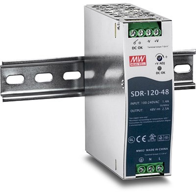 TRENDnet TI-S12048 - Zasilacz (możliwy montaż na szynie DIN) - AC 100-240 V - 120 W - Aktywny PFC - dla TRENDnet TI-PG541