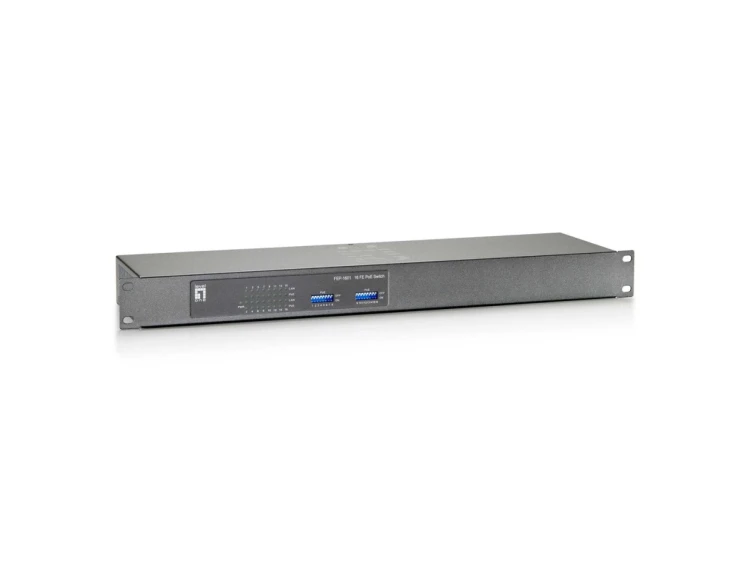 LevelOne FEP-1601W120 Przełącznik 16 x 10/100 PoE+ Biurko, możliwość montażu w szafie