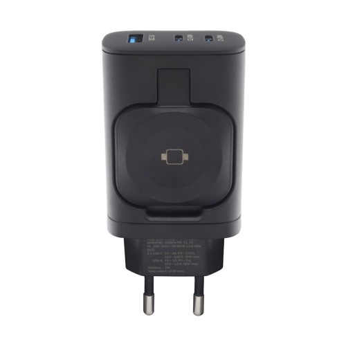 RealPower 450476 ładowarka do urządzeń przenośnych Power bank, Smartwatch, Tablet Czarny Prąd przemienny Bezprzewodowe ładowanie Szybkie ładowanie Wew