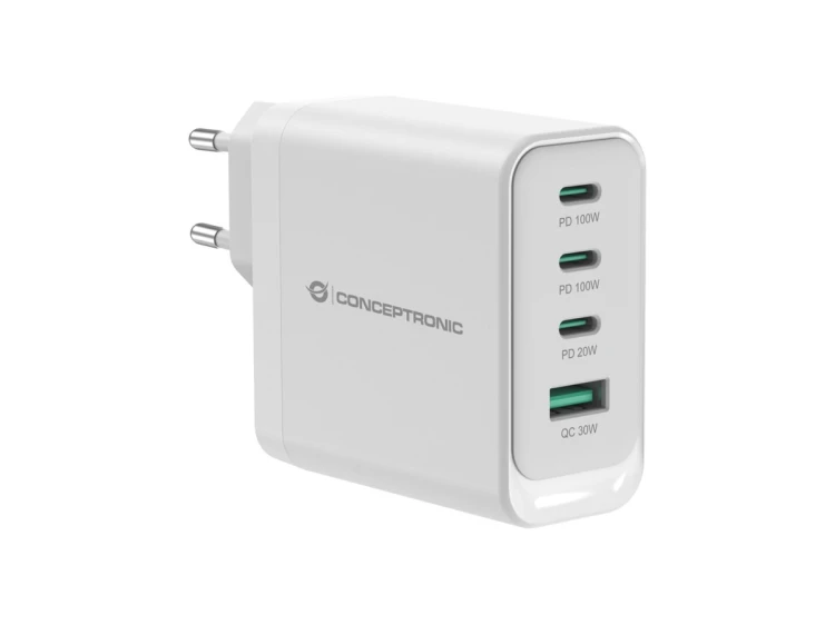 Conceptronic ALTHEA22W100 ładowarka do urządzeń przenośnych Uniwersalne Biały Prąd przemienny Szybkie ładowanie Wewnętrzna