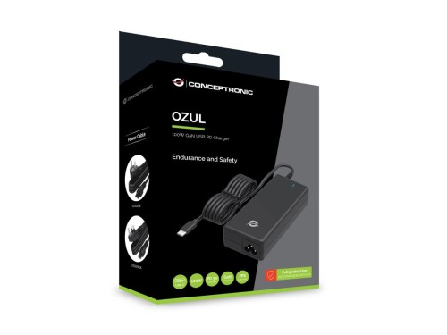 Conceptronic OZUL03BUK adapter zasilający/ inwentor Wewnętrzna 100 W Czarny