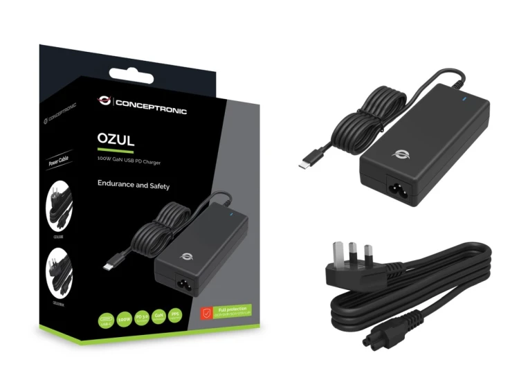 Conceptronic OZUL03BUK adapter zasilający/ inwentor Wewnętrzna 100 W Czarny