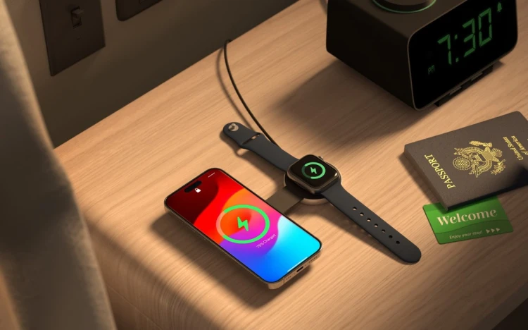 Twelve South ButterFly - ładowarka bezprzewodowa do dwóch urządzeń kompatybilna z MagSafe (etui, zasilacz, wtyczki US, UK, EU, AU, kabel zasilający 1m