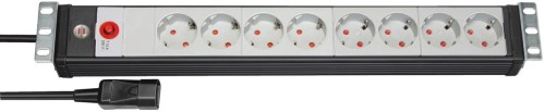 Listwa zasilająca Brennenstuhl Premium-Line 19 cali Steckdosenleiste 8-fach, Juodas/Lichtgrau, 3m