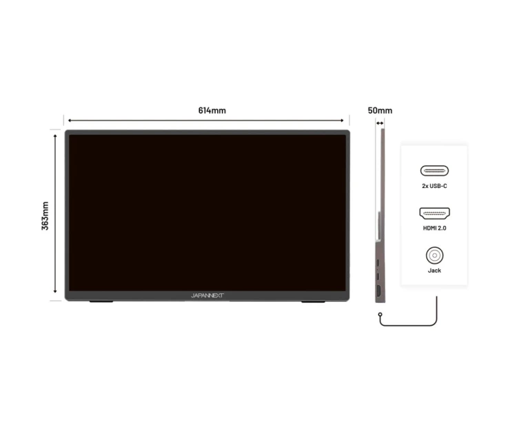 Monitor dotykowy JAPANNEXT 39,6 cm JN-MD-i156FHDR-T HDMI/USB-C M-Touch FHD